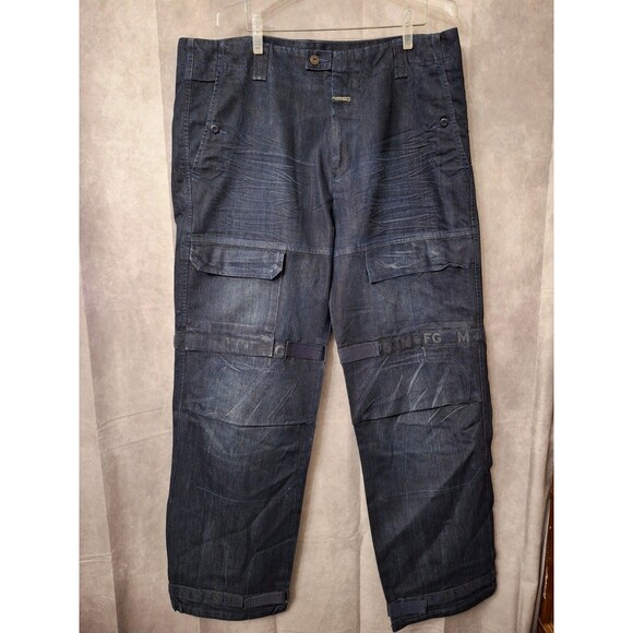 Y2K Marithe Francois Girbaud Wide Leg Baggy Jeans Men's 40x34 Shuttle Tape Cargo - Picture 5 of 14